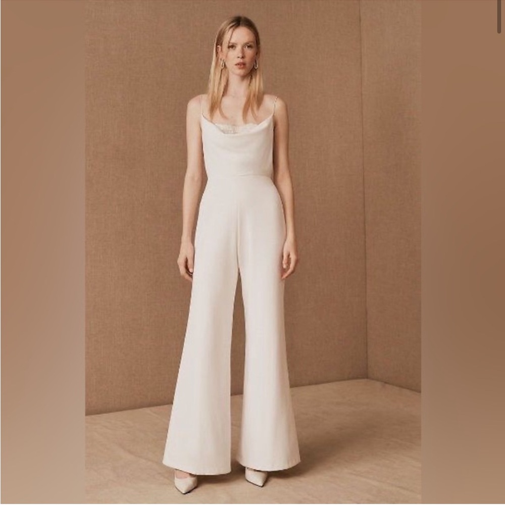 Anthropologie Bhldn Sachin & Babi Carrie Bridal White Jumpsuit Size 2 New